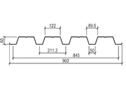 Профнастил оцинкованный окрашенный 1 сорт Н-60 0,5 х 845 мм №3