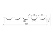 Профнастил оцинкованный окрашенный 1 сорт НС-35 0,45 х 1000 мм №2